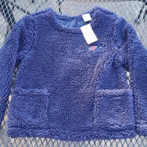 NWT Size 4 Baby Gap Navy plush sweater